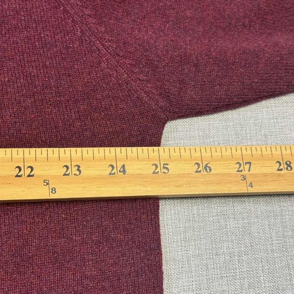 L.L. Bean Lambswool Sweater Pullover Mens XL Maroon Crew Neck Tight-Knit - Picture 5 of 7